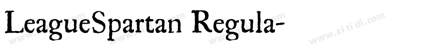 LeagueSpartan Regula字体转换